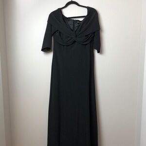 Rena Lange off shoulder silk gown